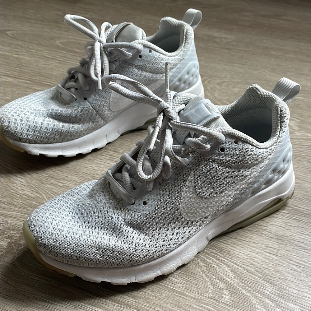 Nike Gray and White Running Shoes